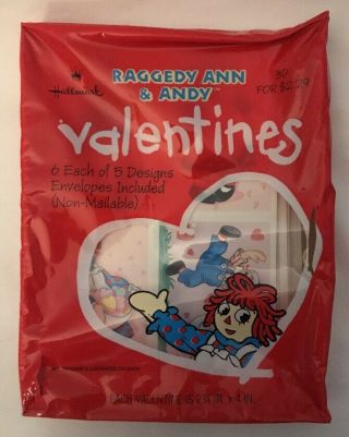 Vintage Hallmark Raggedy Ann & Andy Valentines Cards 30