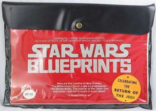 1977 Star Wars 15 Blueprints In Pouch Vintage