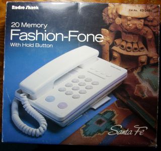 Vintage Radio Shack Corded Telephone 43 - 348a Fashion - Fone Santa Fe Memory Hold