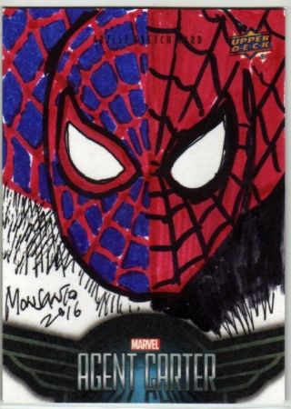 2018 Upper Deck Agent Carter Spider - Man By Gilbert Monsanto Sketch Card