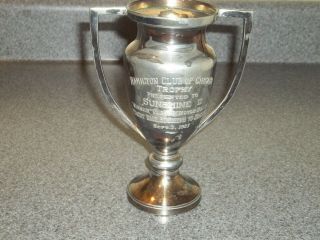 " Rare " 1923 Forbes Trophy Cup Engraved,  Hamilton Club Of Chicago Yacht Race