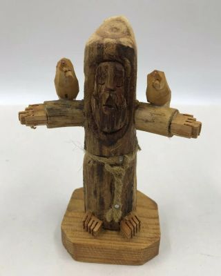 Hector Rascon Hand Carved Santos St.  Francis Hand Signed / Dated Saints