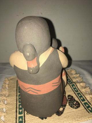L.  M.  Lucero Jemez Pueblo Native American Storyteller Figurine (With Carpet) 5