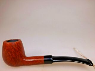 “italy” Made Medium Bent Egg Hand Finished Smooth Straight Grain Briar Pipe 80’s