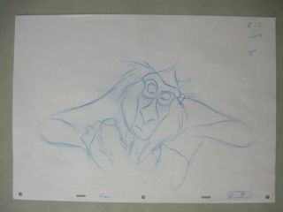 1994 Walt Disney Lion King Production Art Drawing " Rafiki " Close - Up
