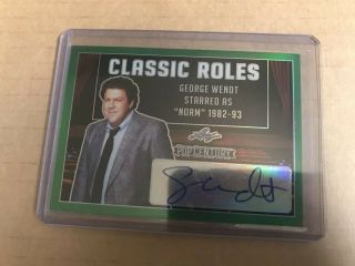 George Wendt 2019 Leaf Pop Century Green Refractor Auto /5 Classic Roles