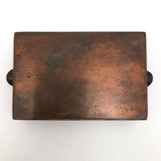 Antique Copper Ashtray Made From Printing Plate Of Rev.  Edmund Squire,  Boston