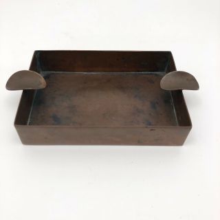 Antique Copper Ashtray Made From Printing Plate of Rev.  Edmund Squire,  Boston 2
