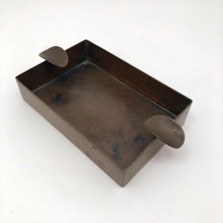 Antique Copper Ashtray Made From Printing Plate of Rev.  Edmund Squire,  Boston 3