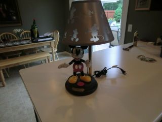 Rare Mickey Mouse Black And White Animated Talking Lamp