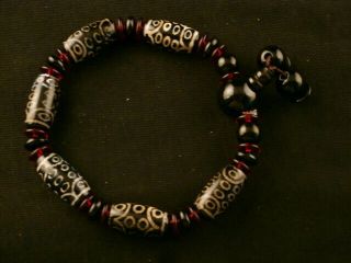 Good Quality Tibetan Agate Dzi 21eyed Small Beads Prayer Bracelet S005