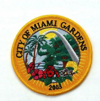 Official City Of Miami Gardens Florida Sew On Cloth Patch - 3 1/2 "