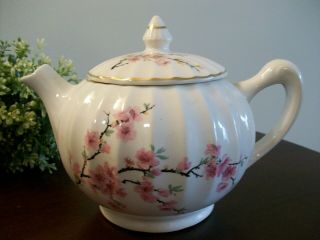 W.  S.  George Bolero Peach Blossom Teapot Tea Pot Euc