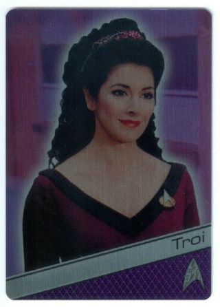 Marina Sirtis " Deanna Troi Metal Insert Card M14 " Star Trek 50th Anniversary