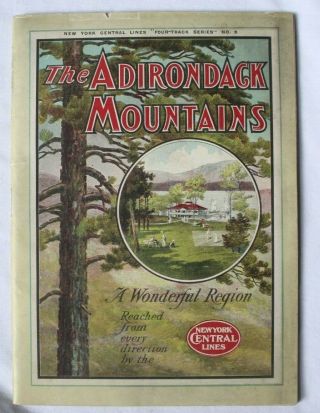 Vintage York Central Railroad The Adirondack Mountains Brochure Book