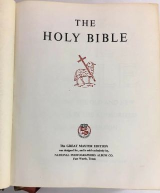 The Holy Bible,  containing the Old and Testaments in the Authorized KJV,  1959 7
