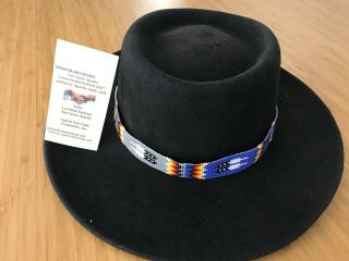Authentic Apache Craft Loom Beaded Hatband Beaded Area 22x0.  8 " 903