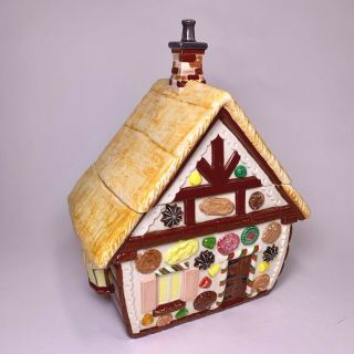 Large Vintage Ceramic Ginger Bread House For Christmas Winter Holiday Decor