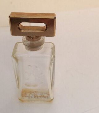 Vintage Evyan White Shoulders Perfume Bottle 1/2 Fl.  Oz Fragrance Empty
