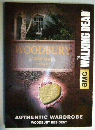 The Walking Dead Season 4 Woodbury Resident Sign Authentic Wardrobe M38