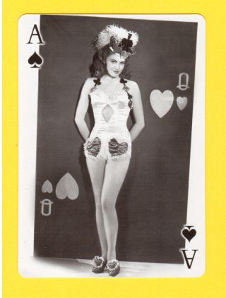 Joan Leslie Movie Film Star Pin - Up Playing Card