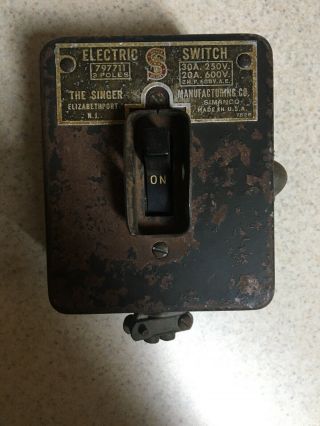 Vintage Singer Industrial Sewing Machine Switch 3