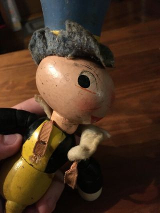 JIMINY CRICKET IDEAL NOVELTY CO.  JOINTED WOODEN TOY DISNEY 5