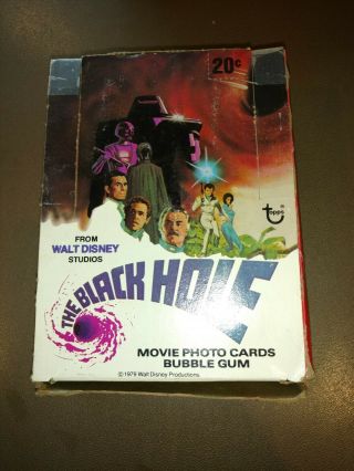 1979 Topps The Black Hole Wax Box 36 Packs Walt Disney Movie Photo Cards & Gum.