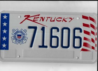Kentucky License Plate " 71606 " United States Coast Guard