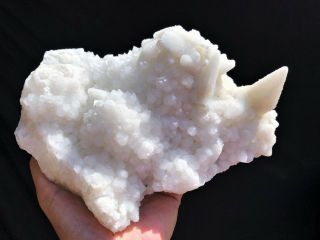 4.  2Lbs Snow Quartz Crystal on Green Fluorite From Xinfang Mine,  CHINA 2