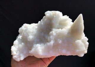 4.  2Lbs Snow Quartz Crystal on Green Fluorite From Xinfang Mine,  CHINA 3