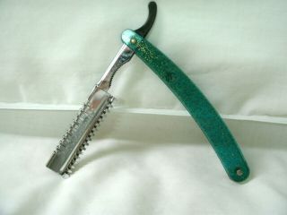 Vintage Weck Hair Shaper - - Styling Cutting Razor - - Sparkle Green Handle