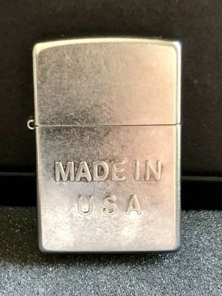 Brushed Chrome Finish.  Vintage Zippo Lighter Brass Made In Usa
