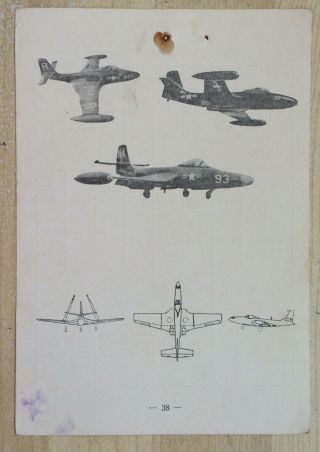 1950s Us Navy F2h - 2 Fighter Banshee China Pla Aircraft Sheet