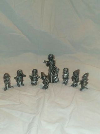 Snow White And The Seven Dwarfs Disney Pewter Complete Set 3