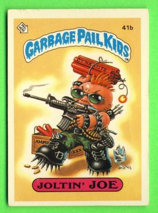 1985 Garbage Pail Kids Series 1 Card 41b Joltin 