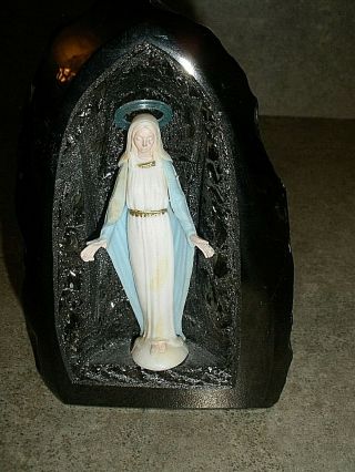 Mother Of Jesus Mary Coal Statue Figure 5.  5 " X 3.  5 "