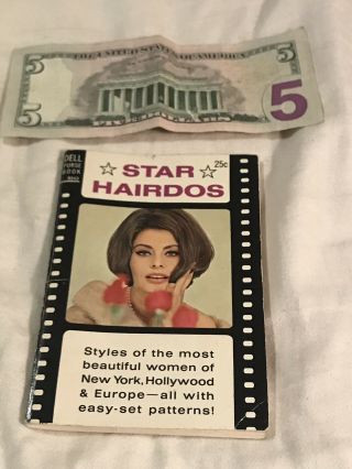 Vintage 1965 Dell Purse Book Star Hairdos Doris Day Audrey Hepburn Liz Taylor