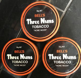 Set Of 3 X Bell’s Three Nuns Tobacco Vintage Tins