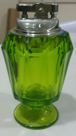 Vintage Art Deco Emerald Green Table Lighter