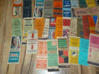 130 ANTIQUE MATCHBOOK COVERS 1930 ' S & 40 ' S MASSACHUSETTS MA BOSTON & OTHER TOWNS 2
