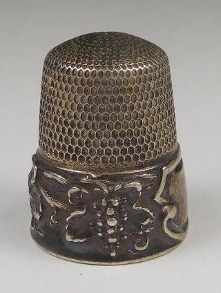 Vintage Simons Brothers Sterling Silver Sewing Thimble - Size 11