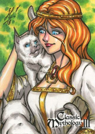 Perna Classic Mythology 3 Freya Artist Proof Sketch Card Jose Carlos Sa