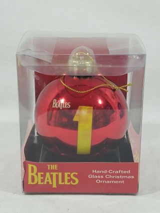 The Beatles 2011 Hand - Crafted Glass Christmas Ornament Apple Corps.