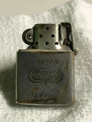 Zippo Lighter Ww 2 Sapporo Japan With Airborne Wings