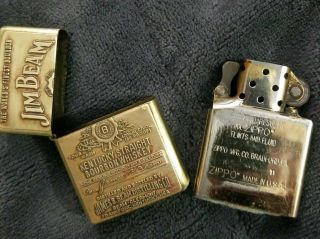 Zippo Lighter: Jim Beam Emblem - High Polish Brass 3