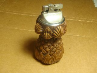 Vintage Hawaii Coco Joe Tiki Hapa Wood Table Lighter Barware