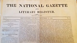 The National Gazette Newspaper Death Of Amer.  Revolution Captain James Josiah