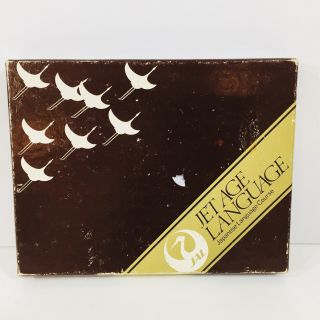 Vintage Japan Air Lines Jal Jet Age Japanese Language Course Cassette Card Deck