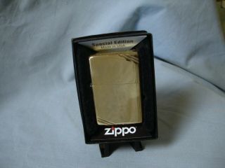 1998 Zippo Lighter From The 1937 Vintage Series Brass W/ Slashes